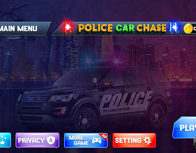 Police Car Chase Game UI