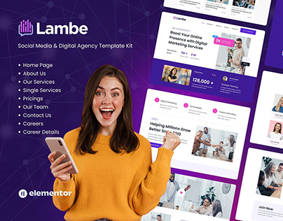 Lambe - Digital Marketing Agency Elementor Kits