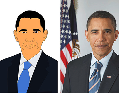Obama illustrator - vector art