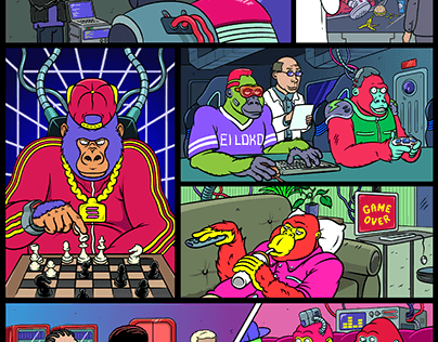 A comic about cyber gorillas
