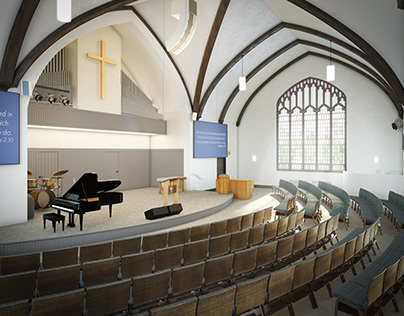 PSCRC Transept & Pulpit Interior Rendering
