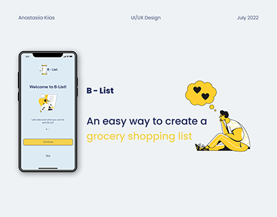B - List | Grocery Shopping List App