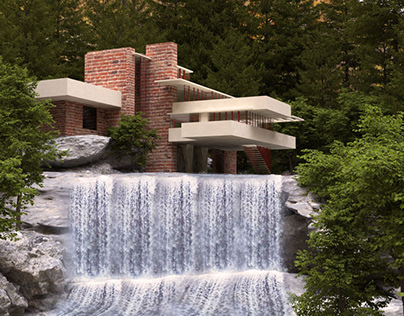 Falling water house