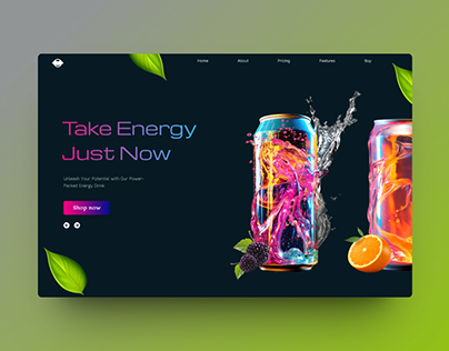Energy Drink Theme Website Design