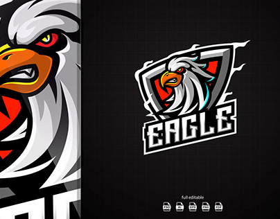 Furious Eagle Head E-sport Logo