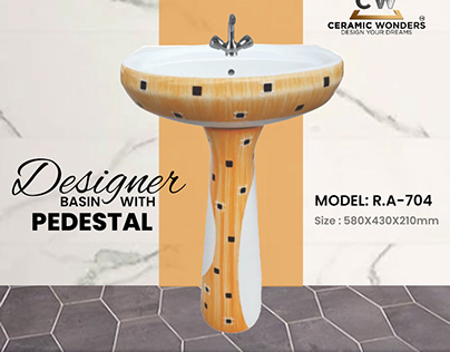 Designer Basin with Pedestal for your bathroom