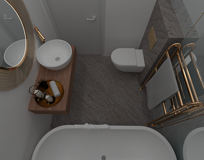 Bathroom Concept Design - Gold and Granite