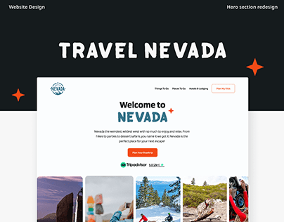 Travel Nevada Hero Section Redesign