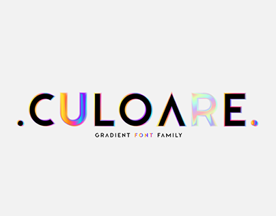 CULOARE. OTF SVG Hologram font family.