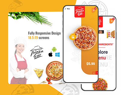 Food/Pizza Landing Page UI/UX Design Template