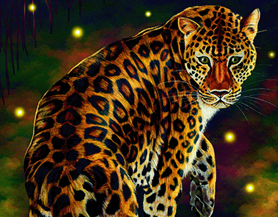 A Curious Amur Leopard