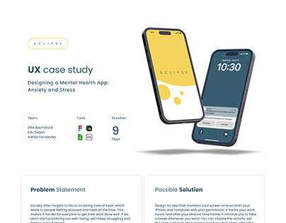 UX Case Study - Designing a Mental Health app