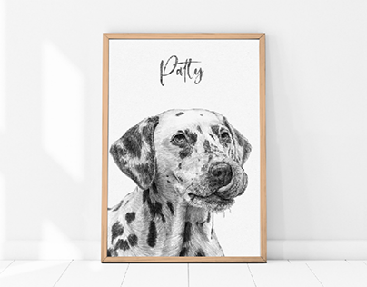 Dog Drawing - Patty -