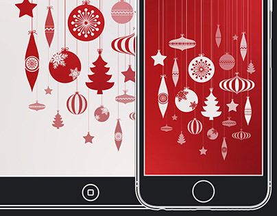 Christmas Baubles - Inverted & Gradient Wallpaper