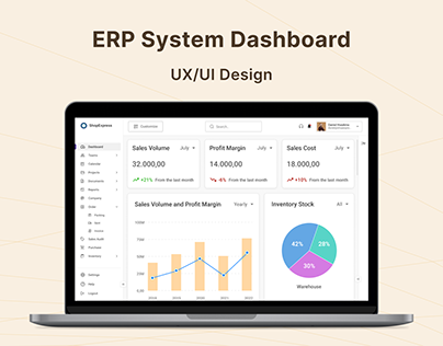 ERP System Dashboard Design