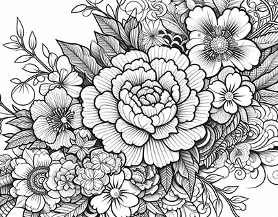 Japanese floral tattoos coloring pages
