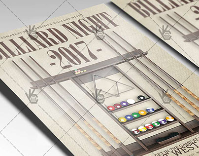 Billiard Night - Premium Flyer PSD Template