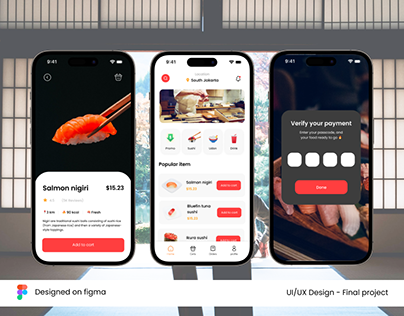 Sushi delivery - mobile app deisgn