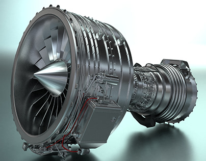 3D CFM56 Turbo Fan