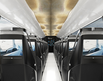 Interior design project for a high-speed train
