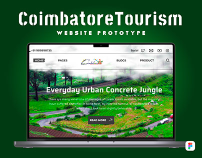 Coimbatore Tourism | Website Prototype |Parallax effect