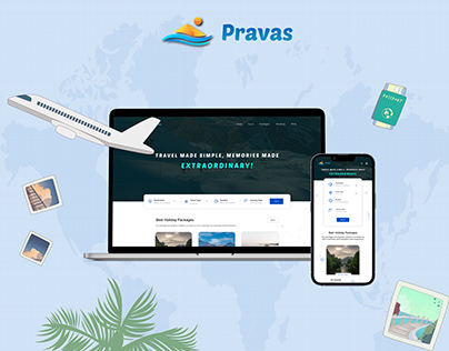 Pravas - Traveling and Hotel Booking Website UI