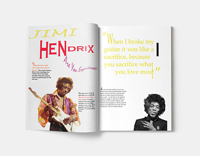 Jimi Hendrix Magazine article.