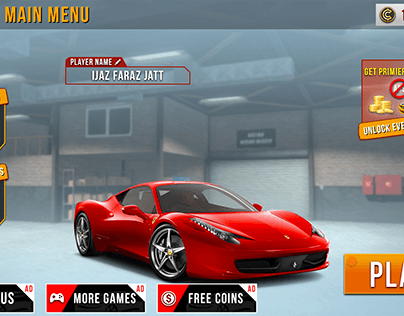 Car Racing Gamer UI/UX