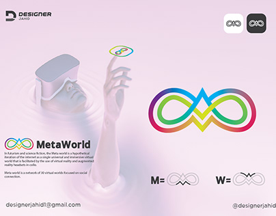 Meta World Modern Creative Vivid Color Logo Design