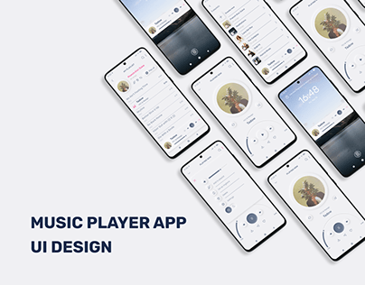 Neumorphism style music player app ui design