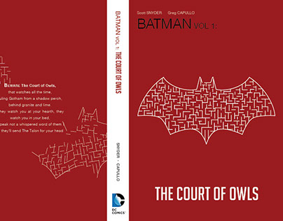 Batman Court of Owls Book Cover Redesign