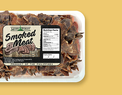 SMOKED MEAT Label for Mossy Forest