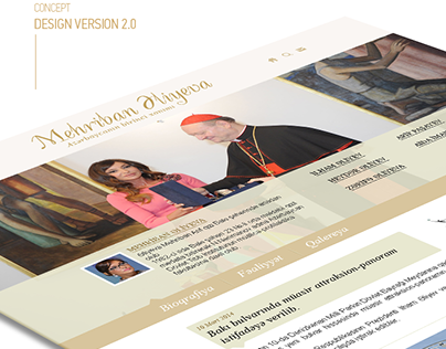 The First Lady of Azerbaijan website design concept v2