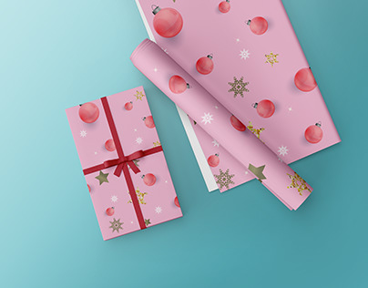 Gift wrapping paper pattern design.