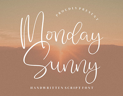 Monday Sunny - Handwritten Script Font