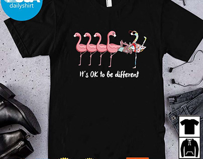 Flamingos it’s ok to be different shirt