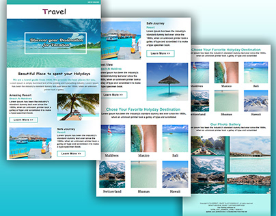 MAILCHIMP EMAIL TEMPLATE TRAVEL AGENCY