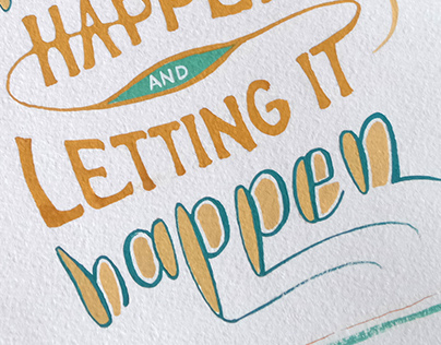 Hand lettering designs in color