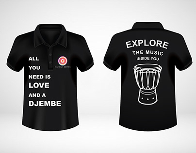 Tshirt design for Djembe event & adventures road trip