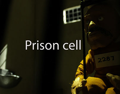 Miniature set design and photography ( Prison cell)