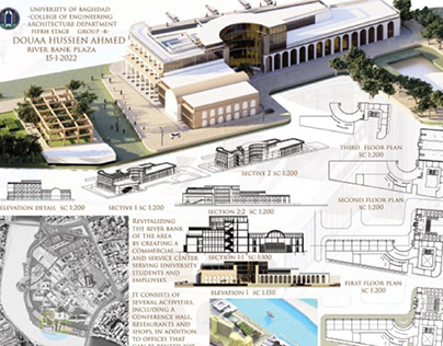 River plaza design for urban development project