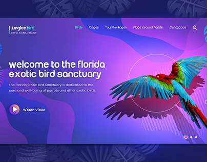 Bird Sanctuary landing page design