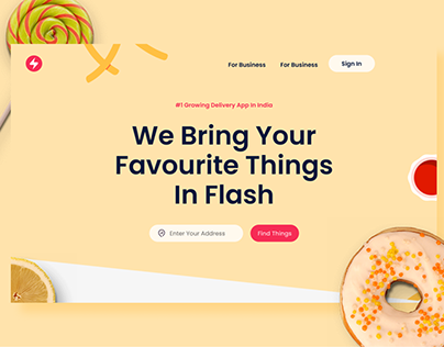 Hyperlocal Delivery App Landing Page