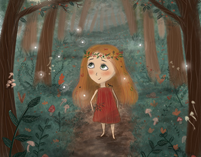 the girl and the enchanted forest