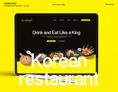 Korean restaurant website design