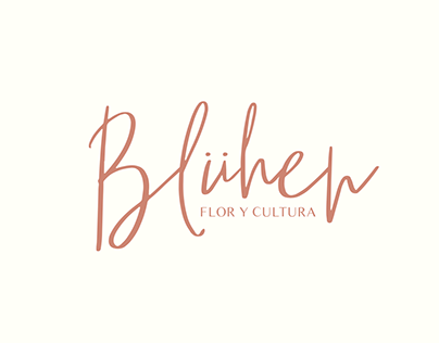 Diseño de logotipo Bluhen FLOR Y CULTURA