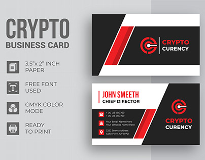 Cryptocurrency Company Business Card Design