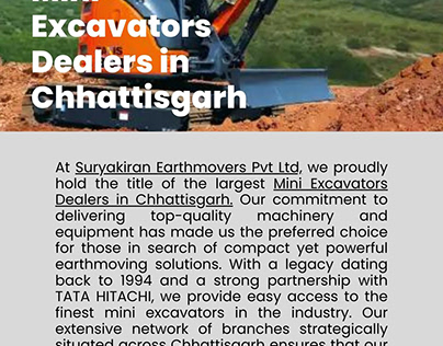 Mini Excavators Dealers in Chhattisgarh
