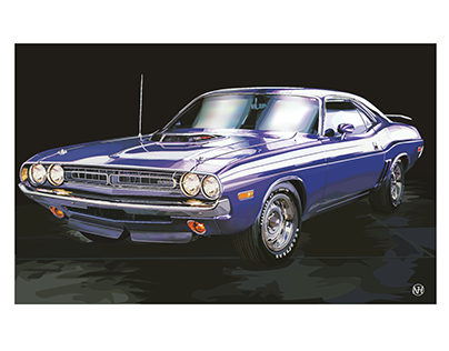 1971 Dodge Challenger Illustration