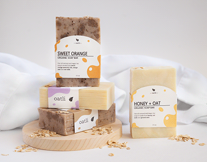 Oatli Soap Bars - Label Design